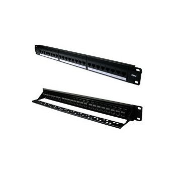 19" 24 Port Cat6 Keystone in Line Patch Panel 1U.