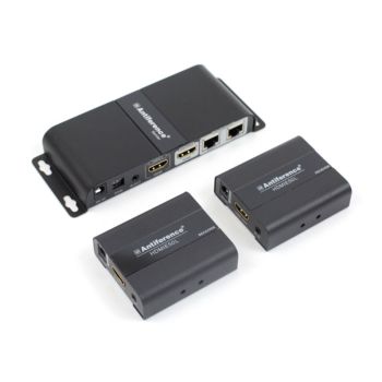 Antiference 1 to 2 Single Cat5/5e/6 Splitter with HDMI Loop