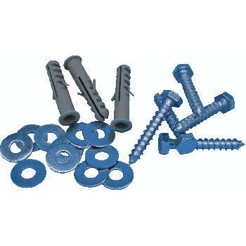 Blake M8x80mm Coach Bolt, M10 Rimmed Plug, Washer - 50 Pack