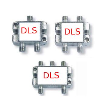 DLS 4 Way "F" type splitter 5-1000MHz. No Power Pass