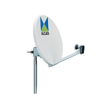Alcad 60cm Fibreglass Dish with Single LNB