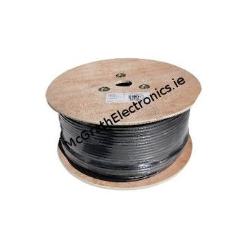 250m RG6 Type Coaxial Cable - Black
