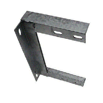 Galvanized Wall Bracket: 12'' On Wall, 7'' From Wall