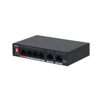 Dahua 4 Port Giga POE Switch 2 Uplink. PFS3006-4GT-60-V2